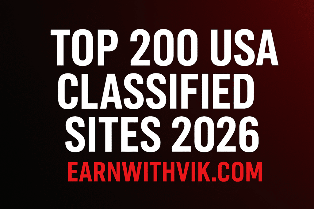 Top Classified Sites List 2026 USA Submission Sites For all